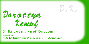 dorottya kempf business card